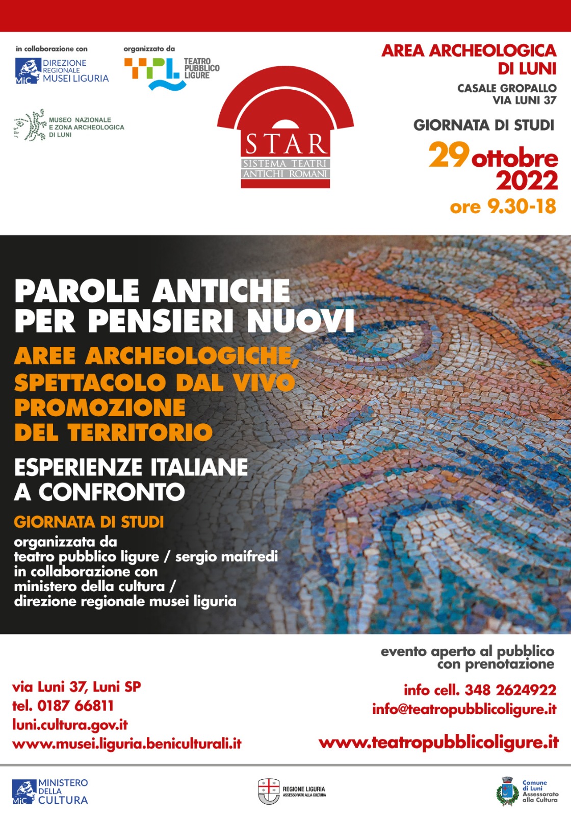 Brochure dell’evento “Parole antiche per pensieri nuovi”